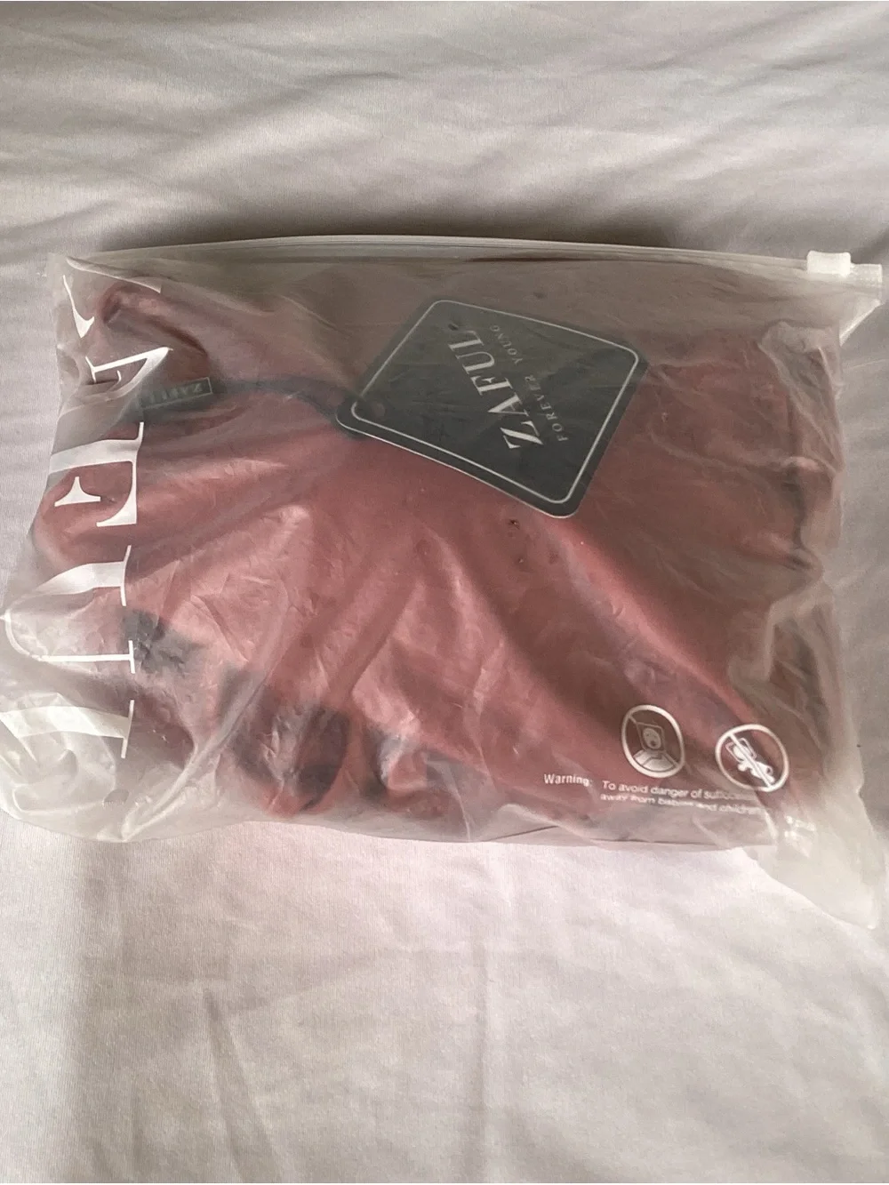 Zaful Dust Pink Lace-up Back Bikini Set